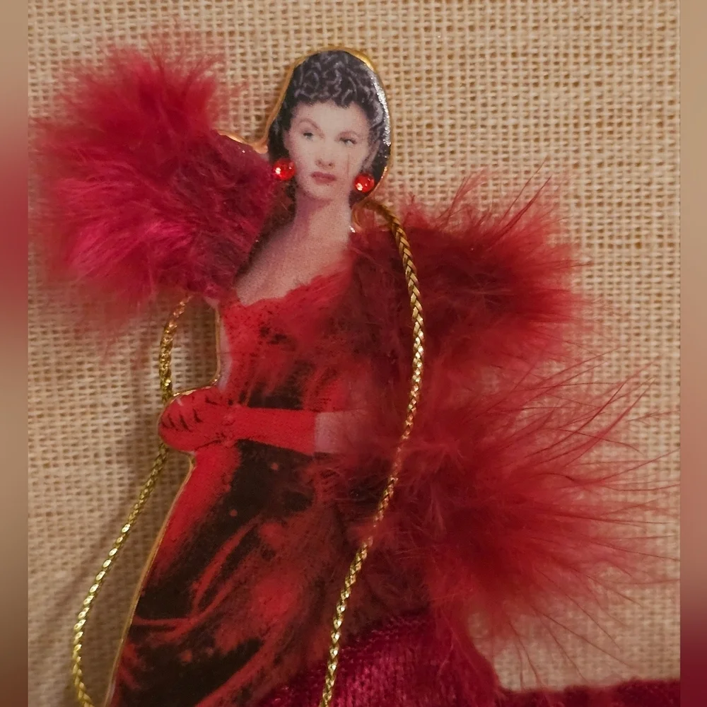 The Bradford Exchange Red Feathered Lady Christmas Ornament